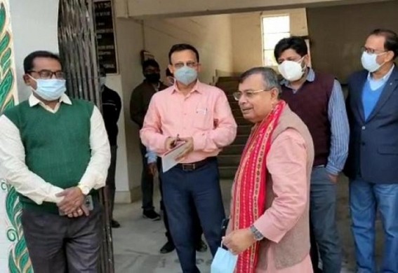 Education Minister Ratan Lal Nath was trolled for being Mask-less during School Visit
